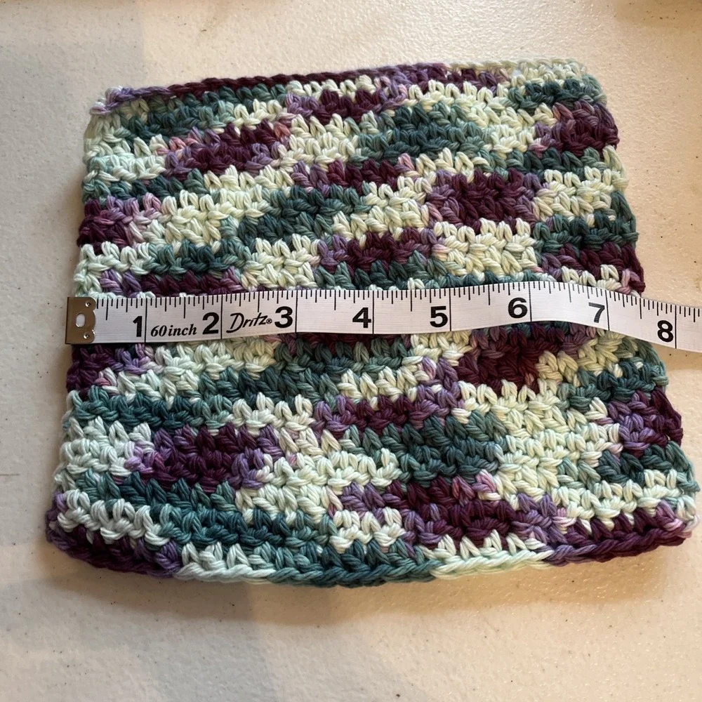 HANDMADE SET OF 3 CROCHET COTTON DISH CLOTHS OR WASH CLOTHS *NEW*